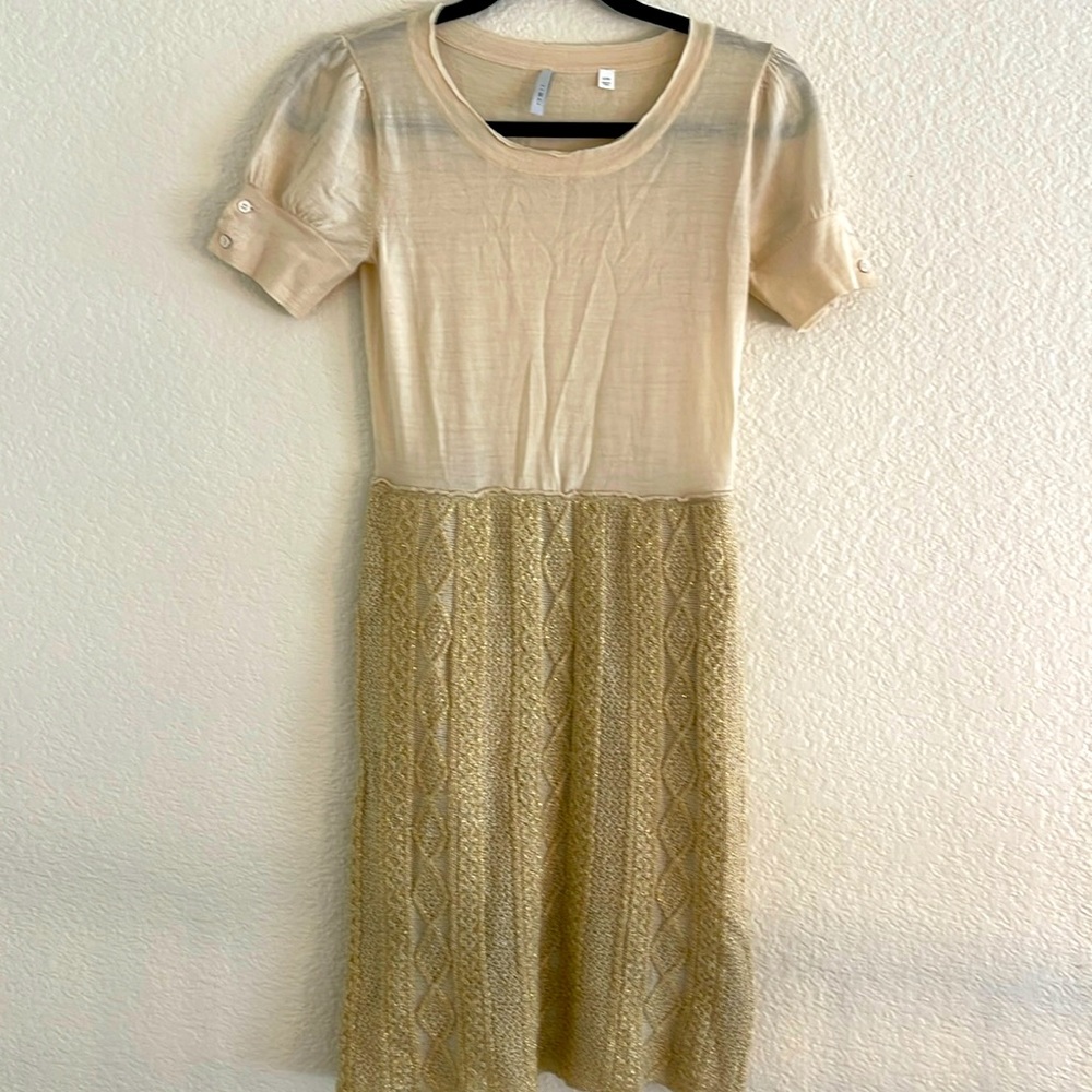 Iisli NY Wool Blend Sweater Dress - Gold